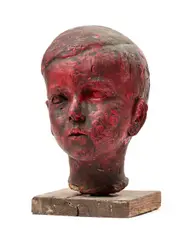 Raffaello Arcangelo Salimbeni, Testa di ragazzo, 1940, Scultura in cera rossa