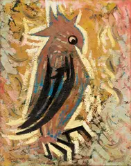 Pappagallo by Voltolino Fontani, oil on compensato, offered Oct 2024