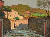 Cafiero Filippelli, Strada di Parlascio, oil on panel