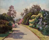 Gino Romiti, A spasso, oil on canvas
