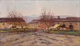 Ferruccio Rontini, Mattina al mercato, 1933, oil on canvas