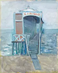 Bagni Cirillo by Moses Levy, 1963, oil on canvas board, offered Oct 2024