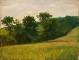 Eugenio Cecconi, Paesaggio, oil on cardboard