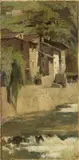 Achille Befani Formis, «Scorcio di paese» e «Paesaggio», oil on panel
