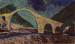 Ponte del Diavolo by Benvenuto Benvenuti, oil on canvas, offered Oct 2024