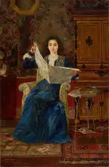 Fabio Fabbi, La lettura, oil on canvas