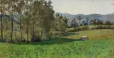 Telemaco Signorini, Agosto a Pietramala, 1889, oil on tavoletta