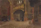 Leonardo Bazzaro, Interno dell'Incoronata, 1880, oil on canvas