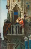 Vincenzo Cabianca, Il balcone (Scena in costume del Settecento)