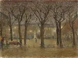 Alceste Campriani, Piazza Napoleone detta Piazza Grande a Lucca, oil on canvas
