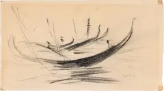 Gondole a Venezia by Giovanni Boldini, pencil grassa on paper, offered Oct 2024