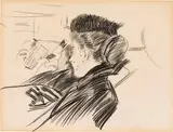 Giovanni Boldini, La toque con la veletta, pencil grassa on paper
