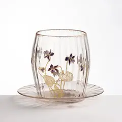 Vaso e piattino Mont Joye by François-Théodore Legras, Vetro soffiato, offered Sep 2024