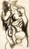 Renato Guttuso, Martire algerina, 1957, ink