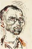 Renato Guttuso, Ritratto di Van Gogh, ink and gouache on paper applicata on cardboard