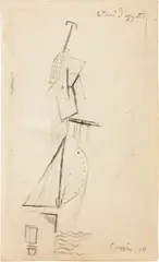 Carlo Carrà, Ritmi d'oggetti, 1911, charcoal on paper