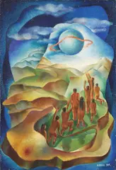 Divinizzazione della terra by Mino Delle Site, 1931, oil on panel, offered Jun 2024