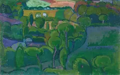 Colline by Gino Rossi, 1913, oil on cardboard, offered Jun 2024