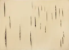 Lucio Fontana, Concetto spaziale, 1957, tagli on paper intelata