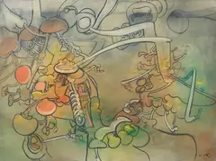 Composition (Topo Lame) by Roberto Matta, 1970, oil on canvas, offered Jun 2024