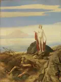Pietro Annigoni, La tentazione di Sant'Antonio, oil on canvas