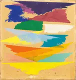 Piero Dorazio, Senza titolo, 1974, oil on paper applicata on canvas