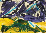 Mario Schifano, Veduta, 1986, enamel and acrylic on canvas