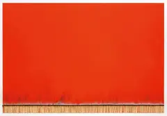 Dessin de feu by Bernard Aubertin, 1974, fiammiferi bruciati on cardboard serigrafato, offered Jun 2024