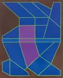 Achille Perilli, La grande oscurità, 2016, mixed media on canvas