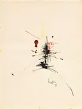 Georges Mathieu, Composizione, 1959, watercolour and inchiostro on paper