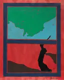 Finestra e paesaggio by Tano Festa, 1968, enamel on canvas, offered Jun 2024