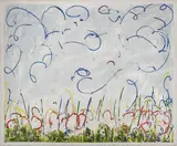 Mario Schifano, Gigli d'acqua di giorno, 1985, enamel and acrylic on canvas