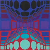 Victor Vasarely, Homok, 1973, acrylic on canvas