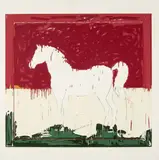 Mario Schifano, Cavallo tricolore, screenprint a colori