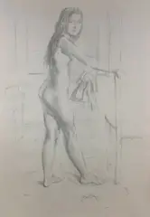 Balthus, Jeune fille, 1994, lithograph