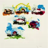 Mario Schifano, Case dolci, 1988, lithograph on paper
