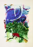 Mario Schifano, Paesaggio, screenprint polimaterica