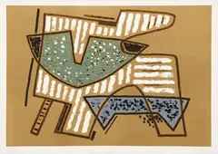 Alberto Magnelli, Senza titolo, 1970, lithograph a otto colori