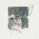 Mario Schifano, Emil, lithograph on paper