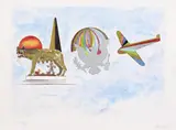 Franco Angeli, Senza titolo, screenprint a colori