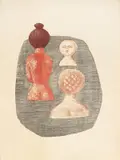 Massimo Campigli, Donne a Ischia, 1952, lithograph a colori