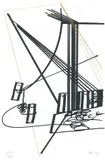Maria Lai, Il dio distratto, 2008, screenprint con intervento dell'artista
