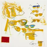 Mario Schifano, Case + chiese, lithograph on paper