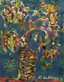 Silvio Loffredo, Vaso di fiori, oil on panel