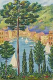 Michele Cascella, Portofino, oil on canvas