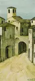 Norberto, Scorcio di paese, 1967, oil on panel