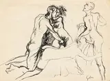 Renato Guttuso, Senza titolo, ink on paper
