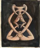 Composizione su fondo scuro by Iván Tovar, 1964, gouache and mixed media on paper, offered May 2024