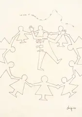 Luigi Mainolfi, Girotondo, 1969, inchiostro on card