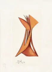 Senza titolo by Pablo Atchugarry, pencil and pastel on paper, offered May 2024